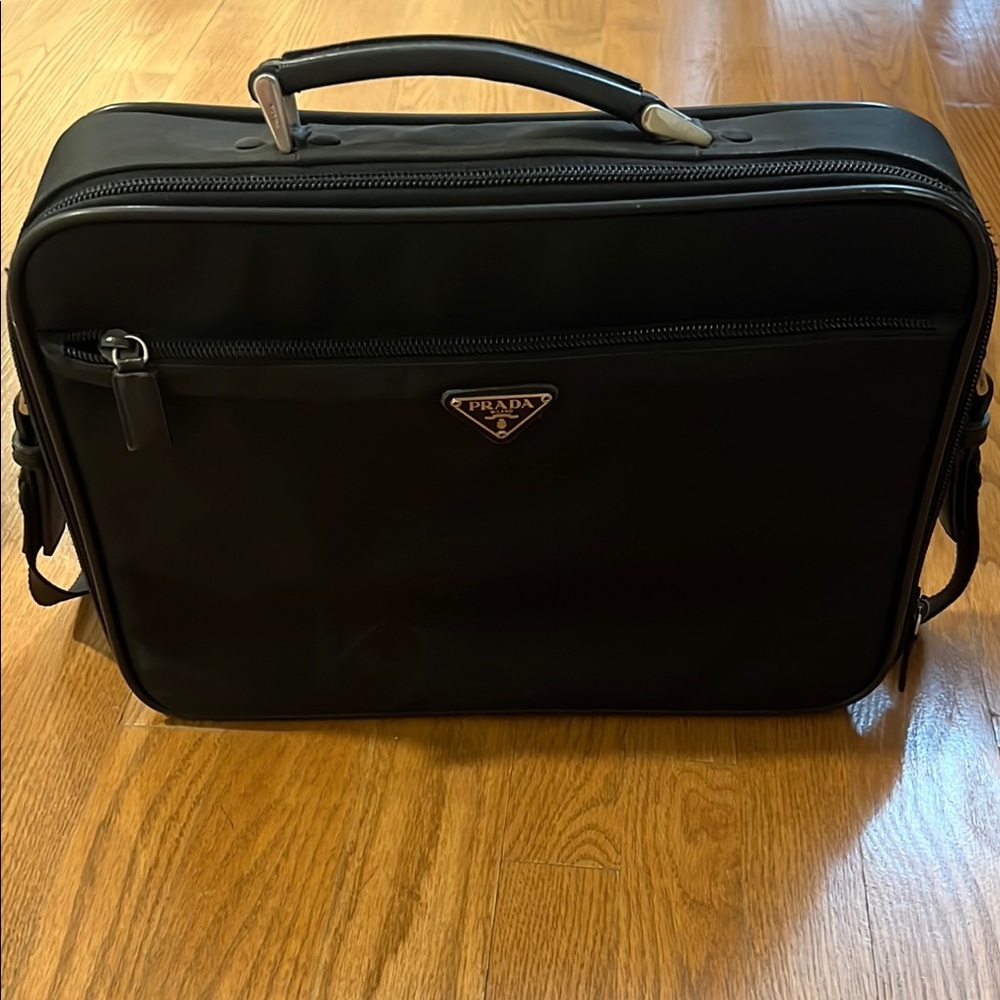 Prada Black Leather Briefcase